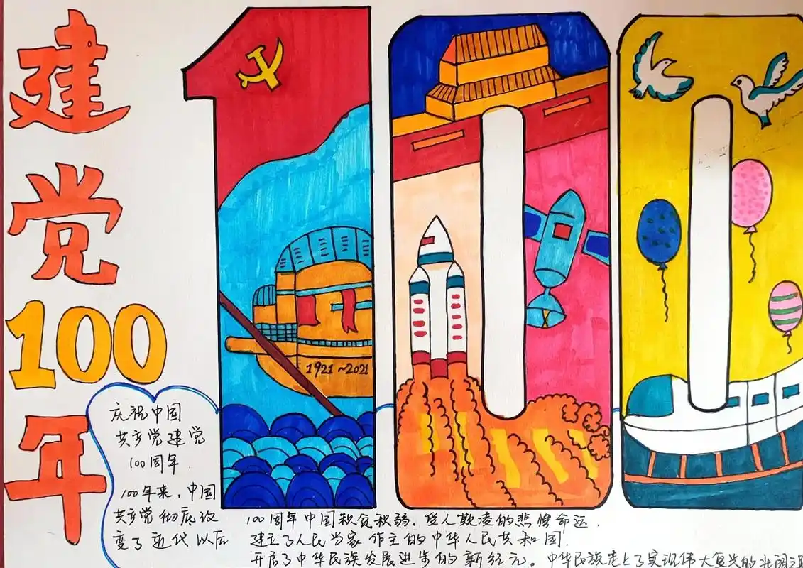 建党100周年手抄报手抄报作业手抄报手抄报模板
