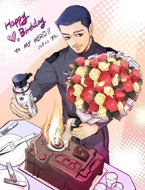 漫画版的吴京,虽有胡渣子,但超可爱.