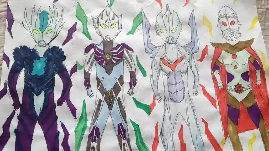 神秘四奥,孩子自己画的画