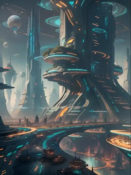 2076年的武汉和上海 城市摄影!#未来城 - 抖音