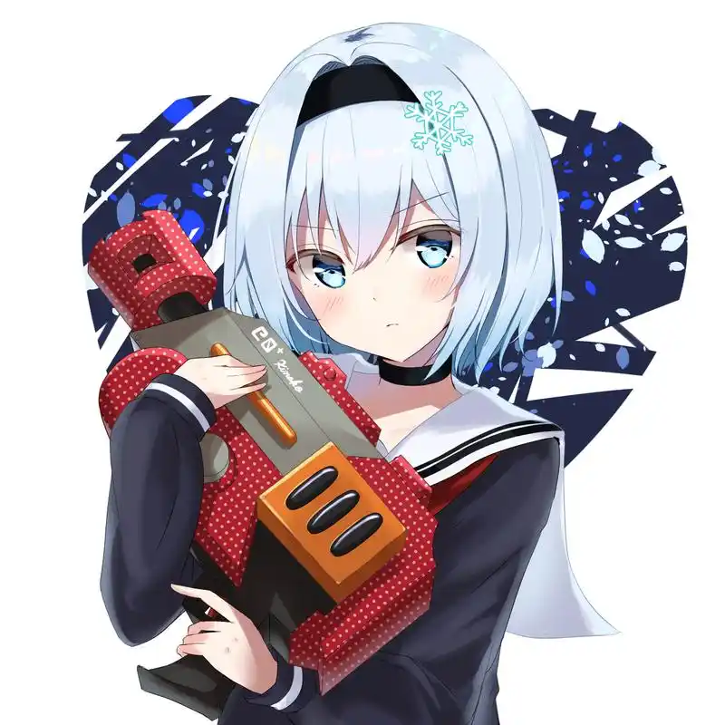 日本治愈系二次元动漫《龙王的工作》里女主角"空银子"的插画