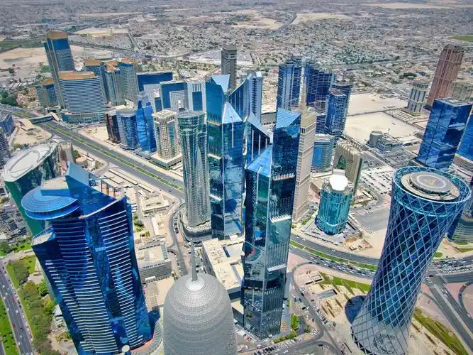 航拍卡塔尔多哈