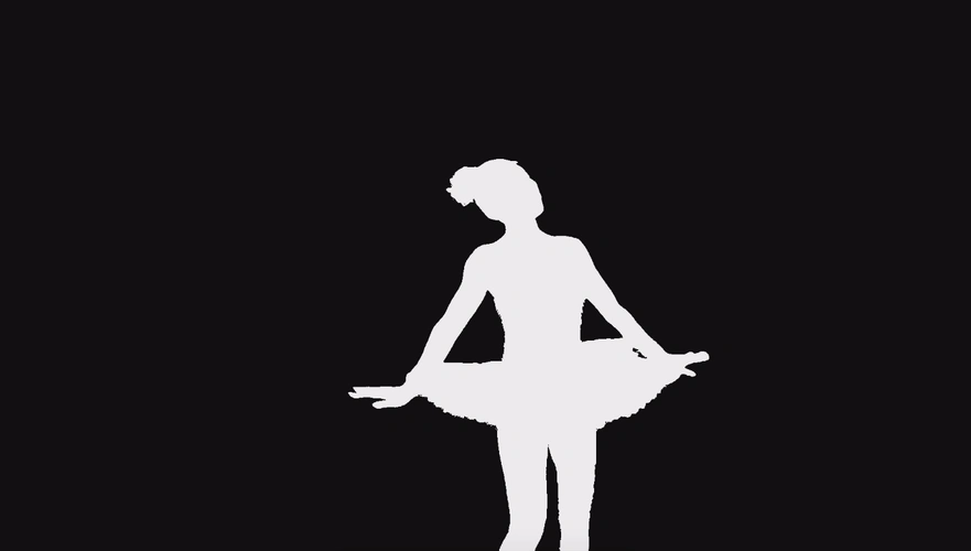 芭蕾舞剪影素材(透明背景)