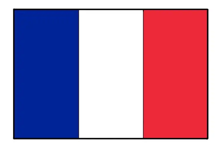 法国国旗简笔画