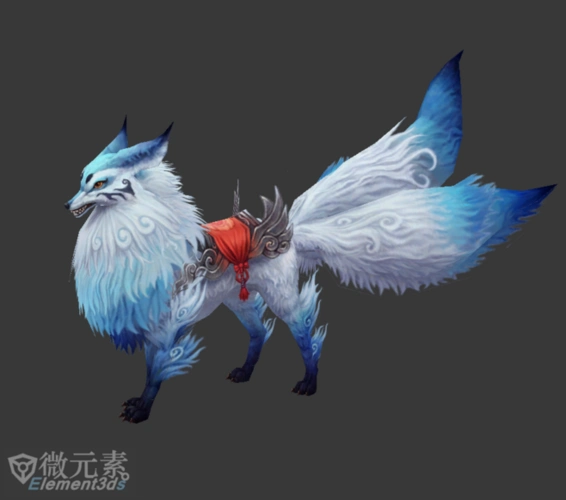 【新提醒】三尾狐坐骑-骑宠模型-微元素element3ds - powered by