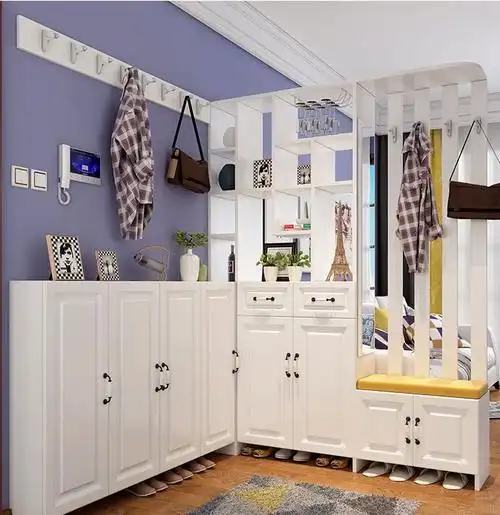 鞋柜定制超薄17cm门口大容量玄关开放式门厅衣帽定制入户柜