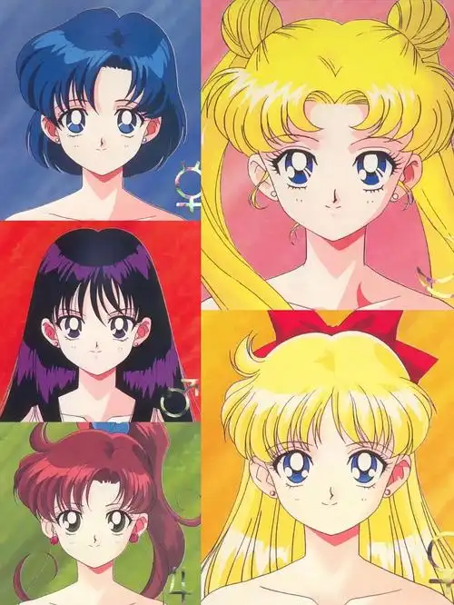 美少女战士五人组头像手机壁纸