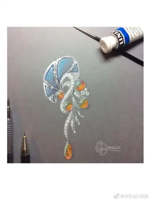 珠宝设计手绘现场那些让人怦然心动的设计图