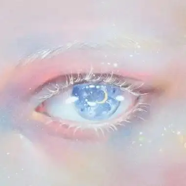 手绘亮闪闪的头像女