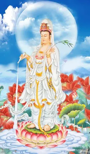 材质:魔方圆钻 工艺:满钻镶嵌 产品编号:xing6647 货号:莲花观音菩萨