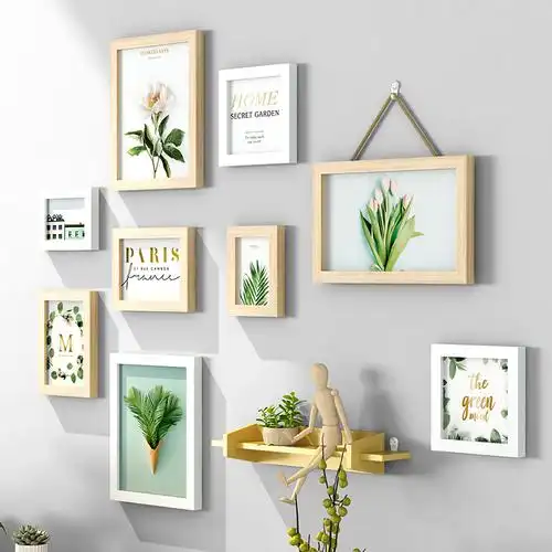 照片墙装饰免打孔相框挂墙组合创意客厅背景墙简约现代墙壁相片墙