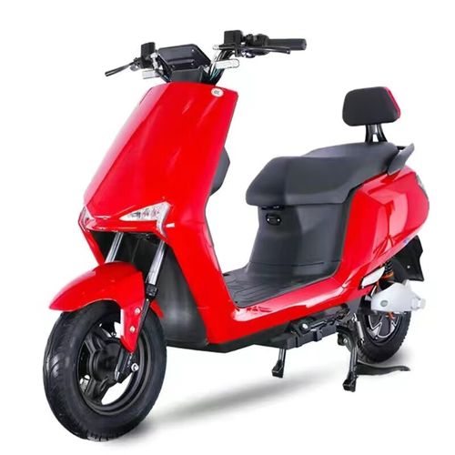 车型电瓶车72v成人男女士上班代步锂电动摩托踏板长跑 艳红色-高配