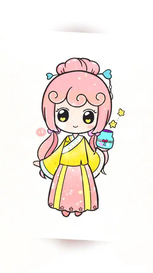 十二星座简笔画汉服古风十二星座水瓶座