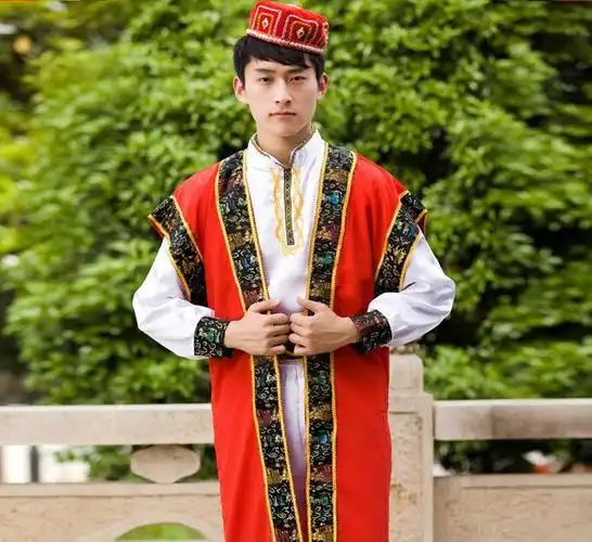 新疆舞蹈演出服装 男 新疆维族演出服 舞台装 民族表演服