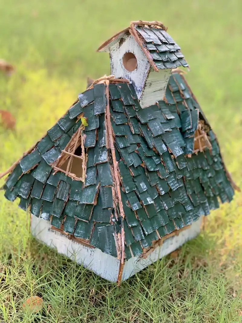 94纸箱diy房子-森林魔法屋手工制作 学校的作业(用奇妙的几何立体