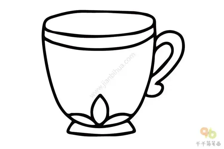 古典优美的茶杯简笔画