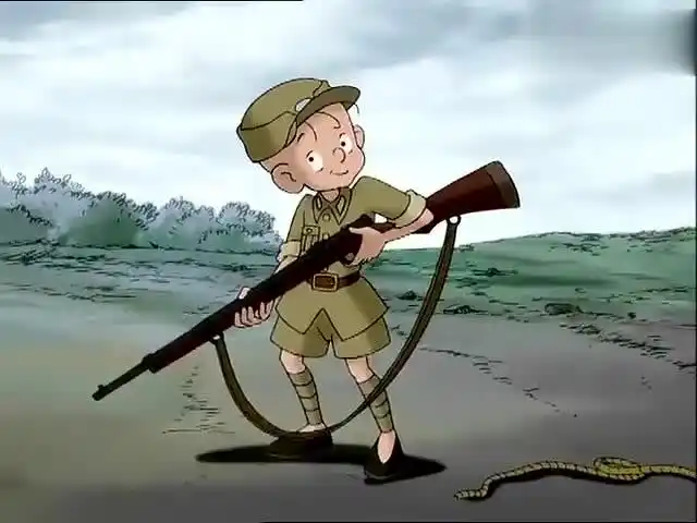 三毛从军记 三毛第一次拿枪就能打下一只野鸭,真是厉害了