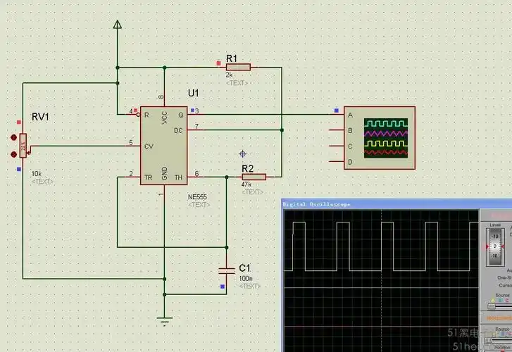 ne555做一个占空比可调节的方波产生电路