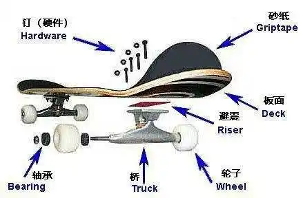 滑板初学者怎么练玩滑板之前必须要搞懂滑板的三件事