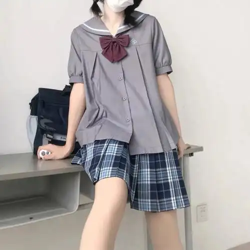 jk闹钟衬衫小铃叶中