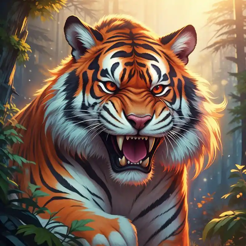 97 哇喔,看看这些超酷的卡通母老虎头像!