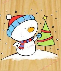 其他简笔画装饰圣诞树的雪人要如何画?