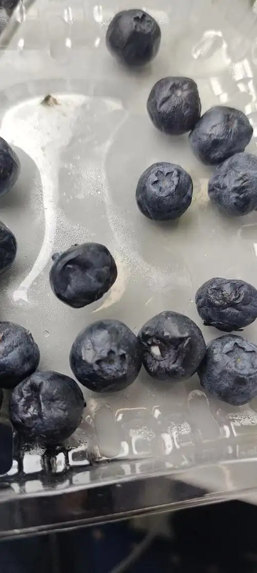 该超市购买的蓝莓出现腐烂,发霉,变质,但是仍然在售卖,导致食入发霉的