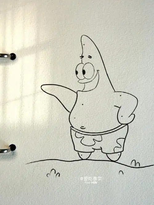 简笔画教程派大星