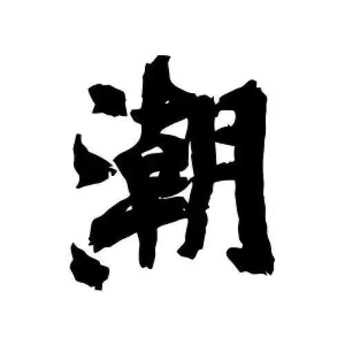 行书潮字