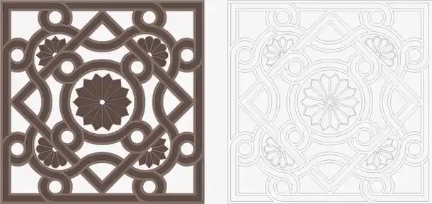 矢量正方形花纹