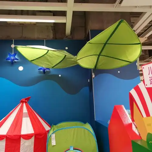 宜家勒瓦床篷儿童帐篷游戏绿色大树树叶国内儿童帐篷