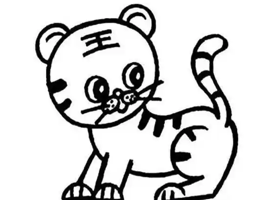小老虎简笔画 小老虎简笔画新年