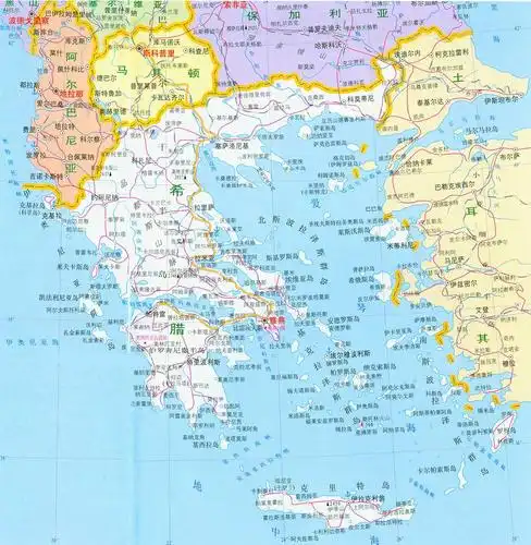 希腊地图_希腊地图查询_希腊地图全图 - 查字典地理网