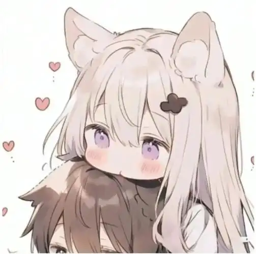 2024萌系可爱情侣卡通头像一对,呆萌可爱的卡通