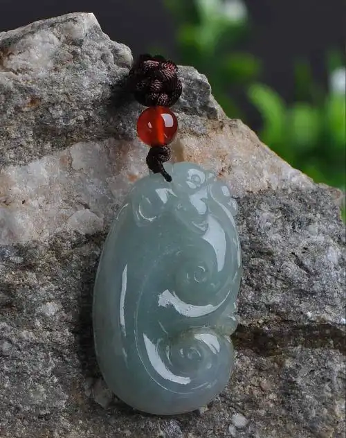 油青种翡翠吊坠fd1260