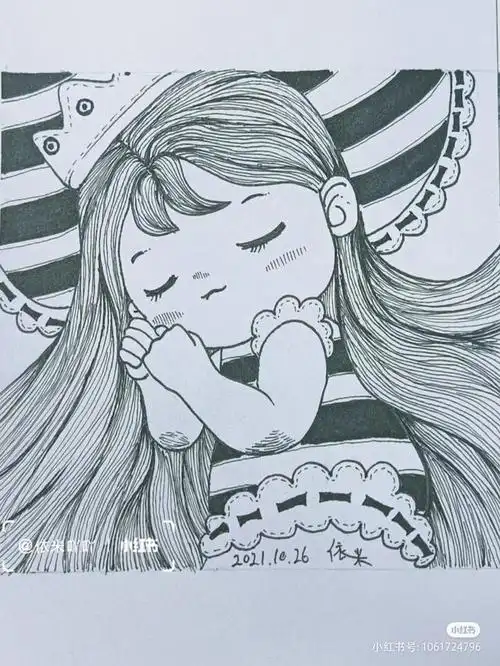 黑白画,极致简单的配色,寓意有极致深刻