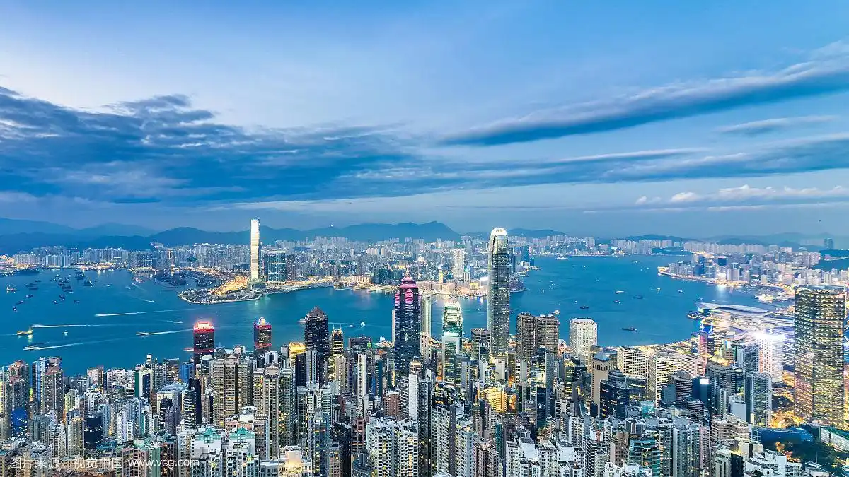 香港维多利亚港全景图