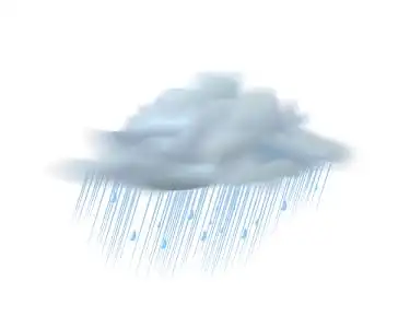 卡通云朵雨滴下雨素材天气晴雨图标天气图标雨3d渲染孤立的插图卡通