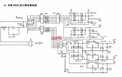 先驱m810放大器电源电路先驱放大器系统控制电路图.dolphin2010-09-01