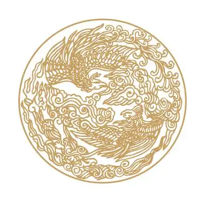 创意中国风圆形凤凰图腾矢量素材