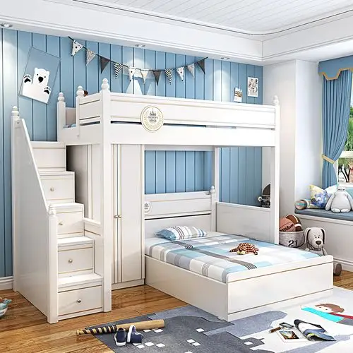高低双层错位型多功能组合床子母床儿童上下床交错高低