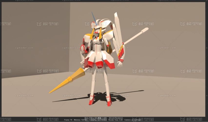 鹤望兰号 新手练习_我也不知道我是谁作品_人物机器人/机甲人物机器人