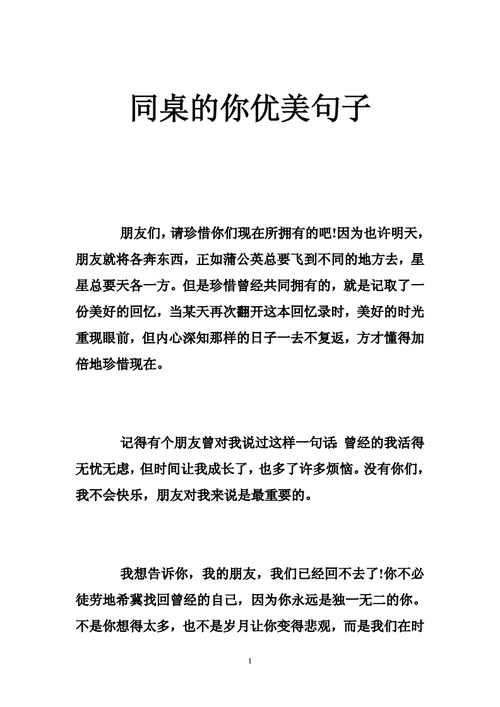 同桌的你优美句子 .doc