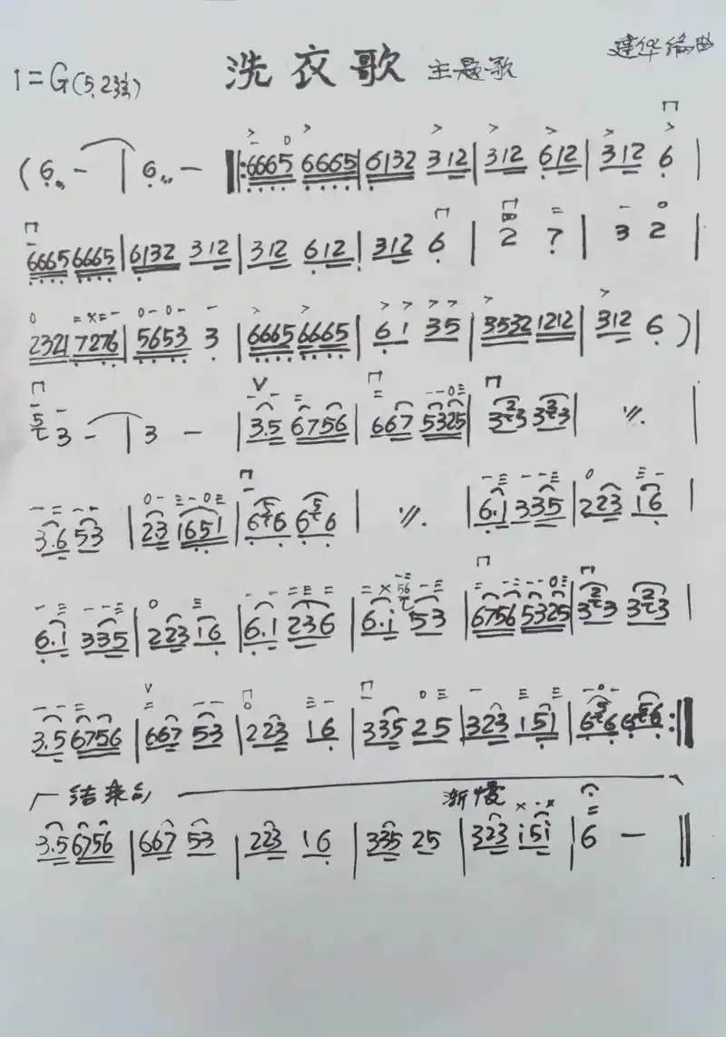 一句一句学二胡曲《洗衣歌》二胡演奏曲谱#每天进步一点点 , - 抖音