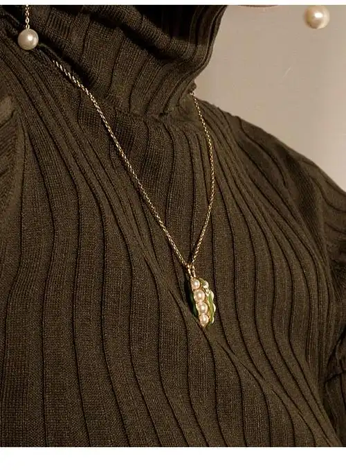 oyangoyangoyang豌豆项链ins冷淡风轻奢潮女简约小众设计感高端精致