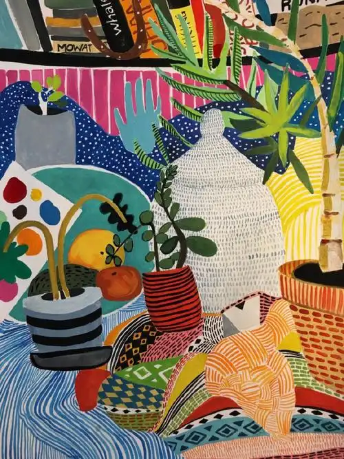 创意儿童少儿美术水粉静物写生插画静物植物装饰画作品素材分享水果