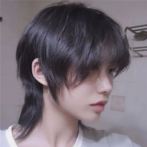 假发男鲻鱼头韩版自然短直发万用酷帅蓬松狼尾日常整顶假发