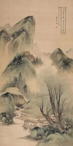 名家山水画《春山图》