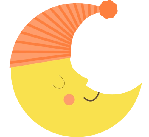 手绘月亮装饰png元素图片