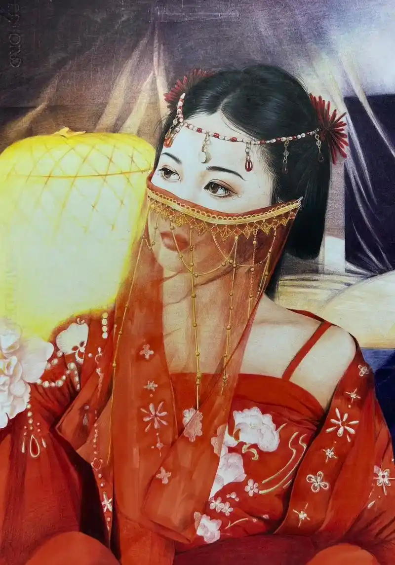 彩铅古风人物过程图